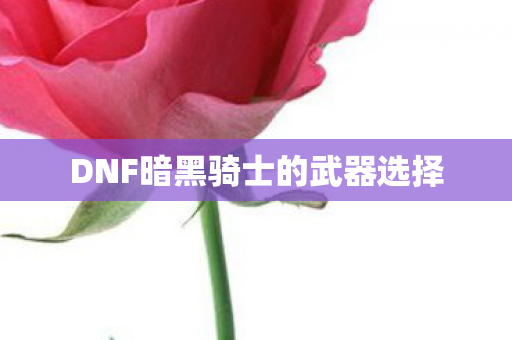 DNF暗黑骑士的武器选择