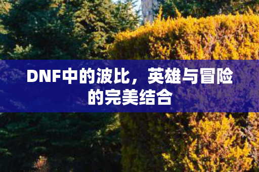 DNF中的波比，英雄与冒险的完美结合