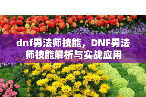 dnf男法师技能,DNF男法师技能解析与实战应用 dnf男法师技能,DNF男法师技能解析与实战应用