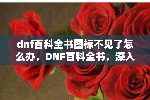 dnf百科全书图标不见了怎么办，DNF百科全书，深入了解地下城与勇士的世界