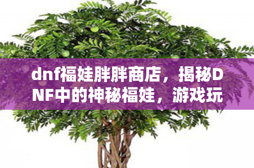 dnf福娃胖胖商店,揭秘DNF中的神秘福娃,游戏玩家的幸运之星 dnf福娃胖胖商店,揭秘DNF中的神秘福娃,游戏玩家的幸运之星