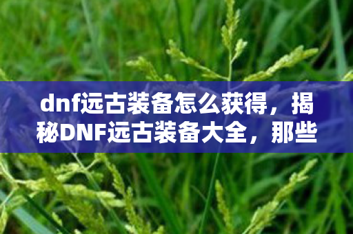 dnf远古装备怎么获得,揭秘DNF远古装备大全,那些令人心动的神器装备介绍 dnf远古装备怎么获得,揭秘DNF远古装备大全,那些令人心动的神器装备介绍