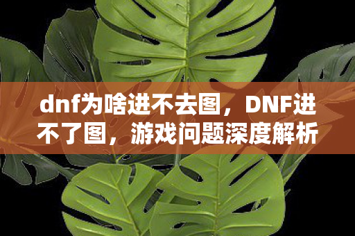 dnf为啥进不去图,DNF进不了图,游戏问题深度解析 dnf为啥进不去图,DNF进不了图,游戏问题深度解析