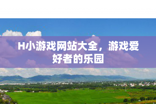 H小游戏网站大全，游戏爱好者的乐园