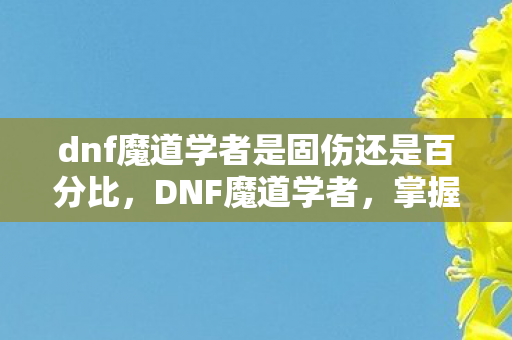 dnf魔道学者是固伤还是百分比，DNF魔道学者，掌握神秘魔法的学者职业解析