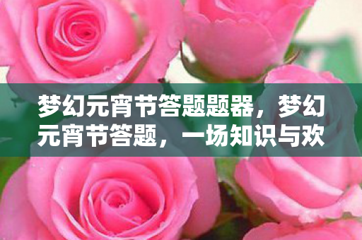 梦幻元宵节答题题器，梦幻元宵节答题，一场知识与欢乐的盛宴