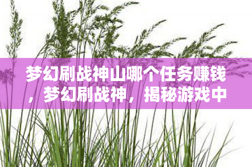 梦幻刷战神山哪个任务赚钱，梦幻刷战神，揭秘游戏中的荣耀与策略