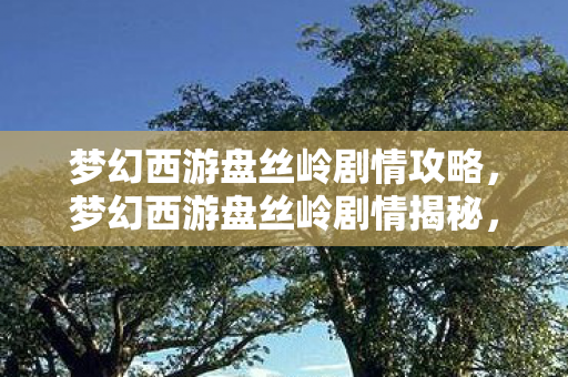 梦幻西游盘丝岭剧情攻略，梦幻西游盘丝岭剧情揭秘，一段神秘莫测的冒险之旅