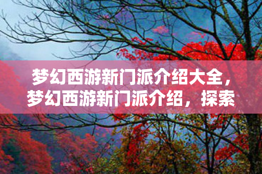 梦幻西游新门派介绍大全，梦幻西游新门派介绍，探索神秘领域，领略全新游戏体验