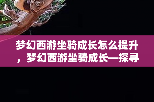 梦幻西游坐骑成长怎么提升，梦幻西游坐骑成长—探寻梦幻世界的驭兽之道