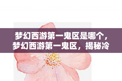 梦幻西游第一鬼区是哪个，梦幻西游第一鬼区，揭秘冷门服务器背后的故事