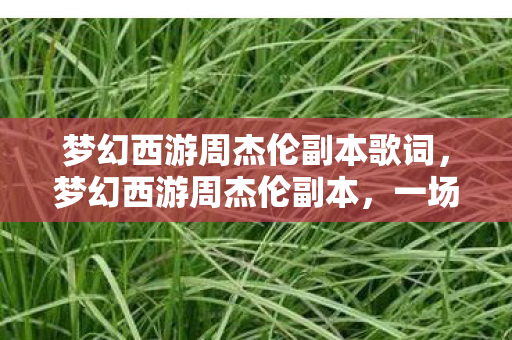 梦幻西游周杰伦副本歌词，梦幻西游周杰伦副本，一场跨越时空的音乐冒险之旅