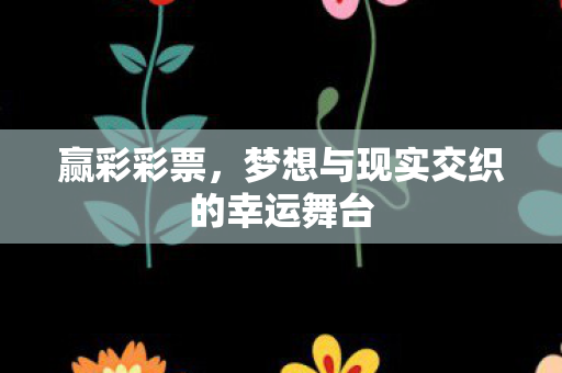 赢彩彩票，梦想与现实交织的幸运舞台