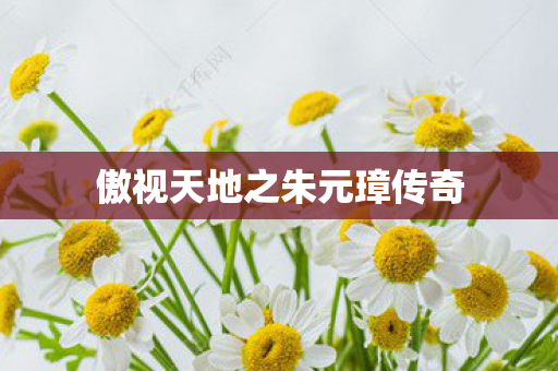 傲视天地之朱元璋传奇 傲视天地之朱元璋传奇