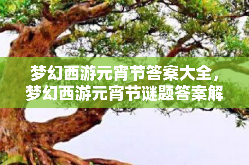 梦幻西游元宵节答案大全，梦幻西游元宵节谜题答案解析