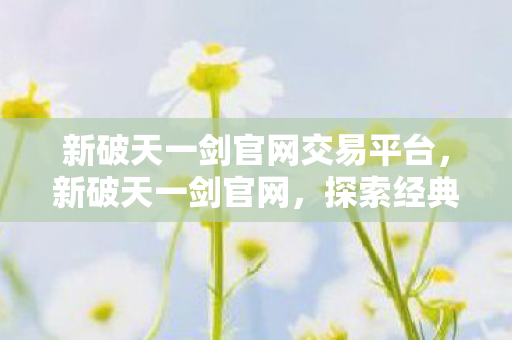 新破天一剑官网交易平台，新破天一剑官网，探索经典武侠世界的无尽魅力