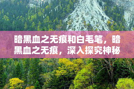 暗黑血之无痕和白毛笔，暗黑血之无痕，深入探究神秘世界的无尽魅力