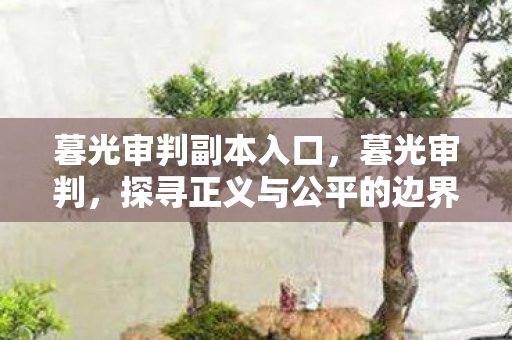 暮光审判副本入口，暮光审判，探寻正义与公平的边界
