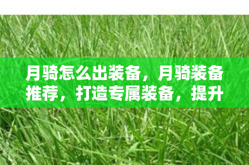 月骑怎么出装备，月骑装备推荐，打造专属装备，提升英雄战力