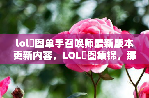 lol囧图单手召唤师最新版本更新内容，LOL囧图集锦，那些让人笑出泪水的瞬间！