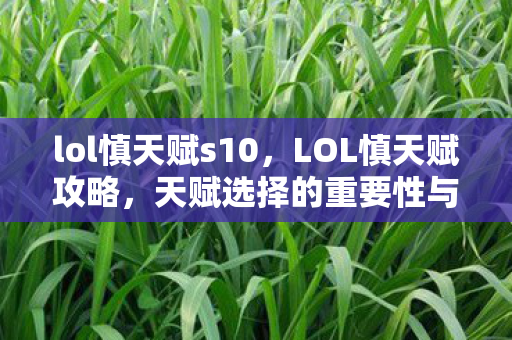 lol慎天赋s10，LOL慎天赋攻略，天赋选择的重要性与策略解析