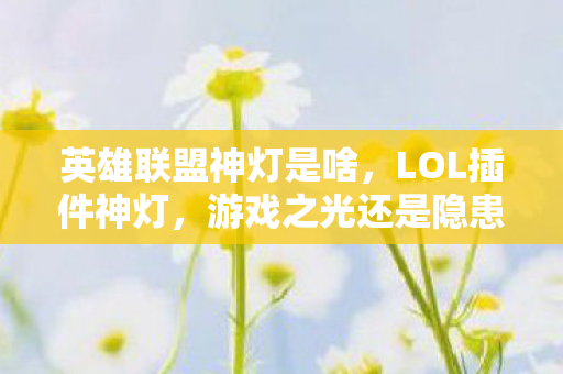 英雄联盟神灯是啥，LOL插件神灯，游戏之光还是隐患？