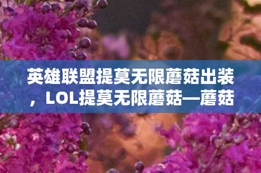 英雄联盟提莫无限蘑菇出装，LOL提莫无限蘑菇—蘑菇之王的诞生与战术解析