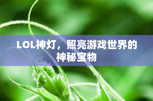 LOL神灯，照亮游戏世界的神秘宝物