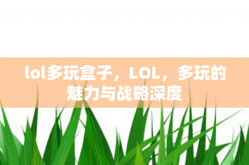 lol多玩盒子，LOL，多玩的魅力与战略深度