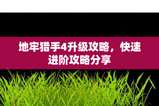 地牢猎手4升级攻略，快速进阶攻略分享