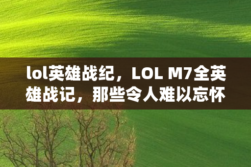 lol英雄战纪，LOL M7全英雄战记，那些令人难以忘怀的战役与英雄传奇