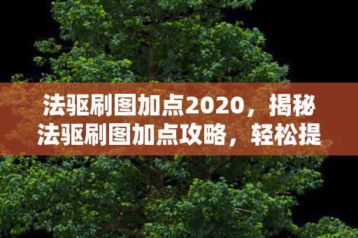 法驱刷图加点2020，揭秘法驱刷图加点攻略，轻松提升效率，成为游戏中的强者！