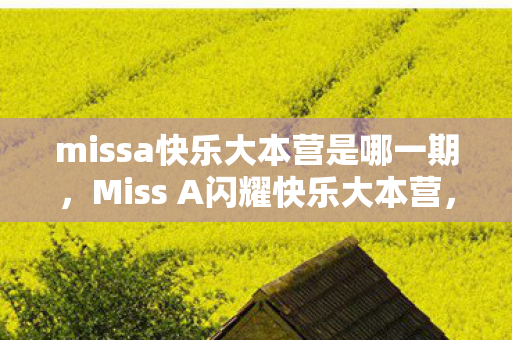 missa快乐大本营是哪一期，Miss A闪耀快乐大本营，青春活力的舞台魅力