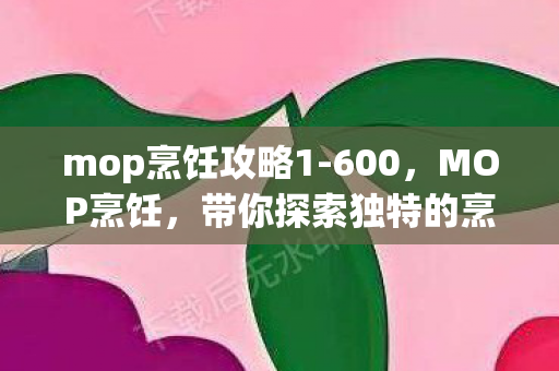 mop烹饪攻略1-600，MOP烹饪，带你探索独特的烹饪方法与技巧