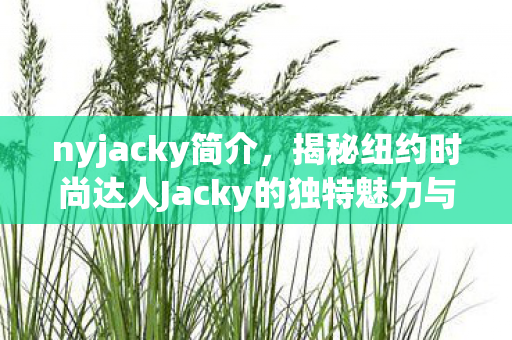 nyjacky简介，揭秘纽约时尚达人Jacky的独特魅力与生活方式