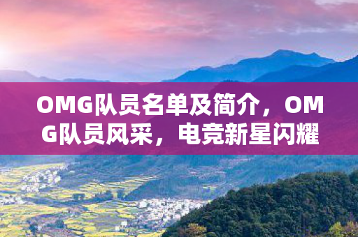 OMG队员名单及简介，OMG队员风采，电竞新星闪耀赛场
