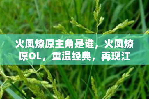 火凤燎原主角是谁，火凤燎原OL，重温经典，再现江湖！
