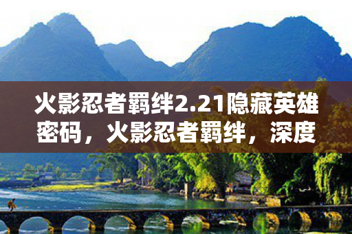 火影忍者羁绊2.21隐藏英雄密码，火影忍者羁绊，深度解析与感人故事（2.2版）