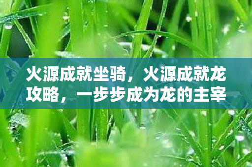 火源成就坐骑，火源成就龙攻略，一步步成为龙的主宰