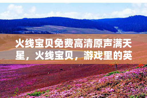 火线宝贝免费高清原声满天星，火线宝贝，游戏里的英勇伙伴