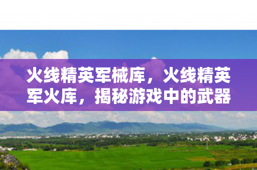 火线精英军械库，火线精英军火库，揭秘游戏中的武器宝库