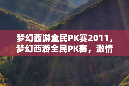 梦幻西游全民PK赛2011，梦幻西游全民PK赛，激情燃烧的游戏盛宴
