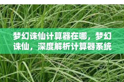 梦幻诛仙计算器在哪，梦幻诛仙，深度解析计算器系统