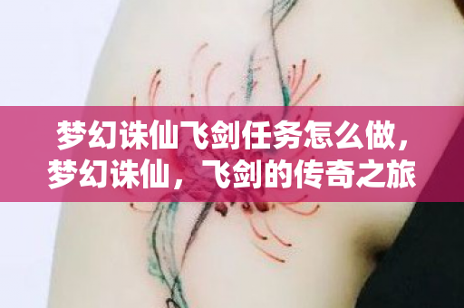 梦幻诛仙飞剑任务怎么做，梦幻诛仙，飞剑的传奇之旅