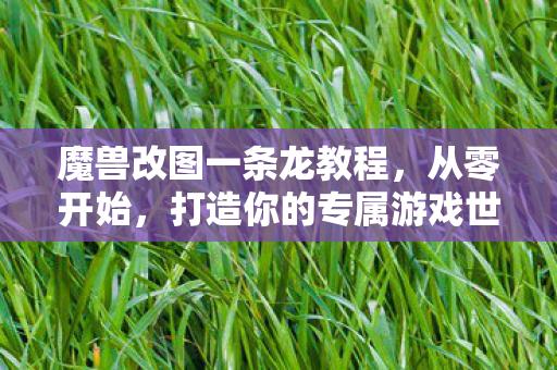 魔兽改图一条龙教程，从零开始，打造你的专属游戏世界