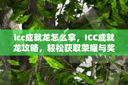 icc成就龙怎么拿，ICC成就龙攻略，轻松获取荣耀与奖励