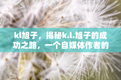 kl旭子，揭秘k.l.旭子的成功之路，一个自媒体作者的奋斗与启示