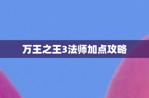 万王之王3法师加点攻略