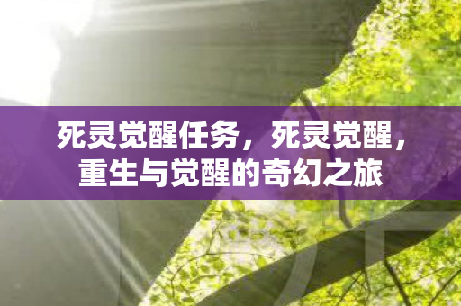 死灵觉醒任务，死灵觉醒，重生与觉醒的奇幻之旅