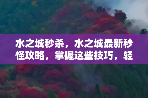 水之城秒杀，水之城最新秒怪攻略，掌握这些技巧，轻松击败怪物！